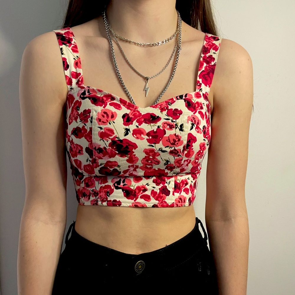 Rose Corset Tank Top